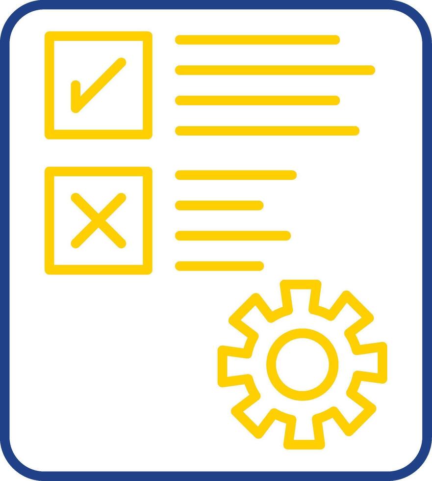 Document Line Two Color Icon vector