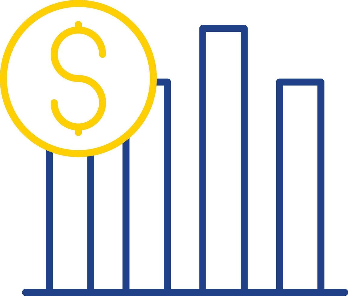 Sales Line Two Color Icon vector