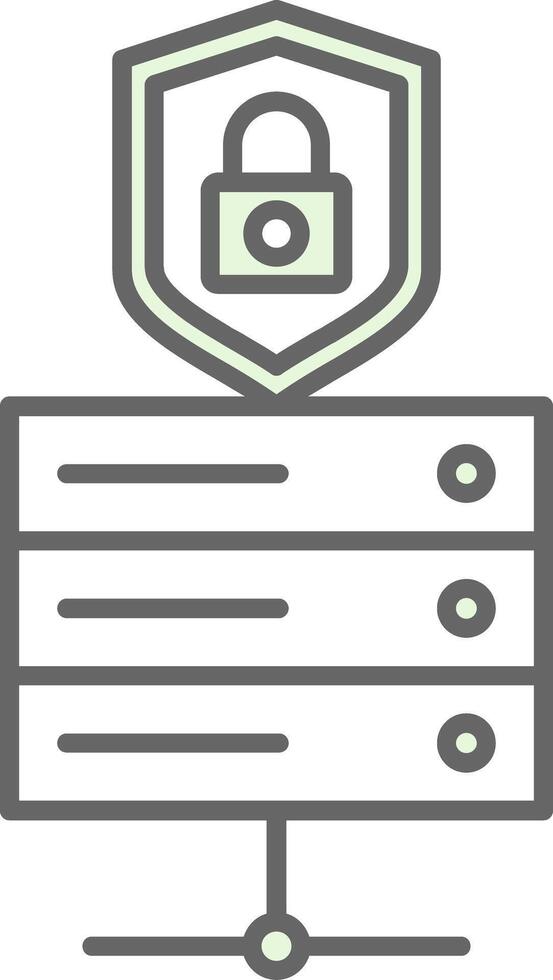 Data Protection Fillay Icon vector