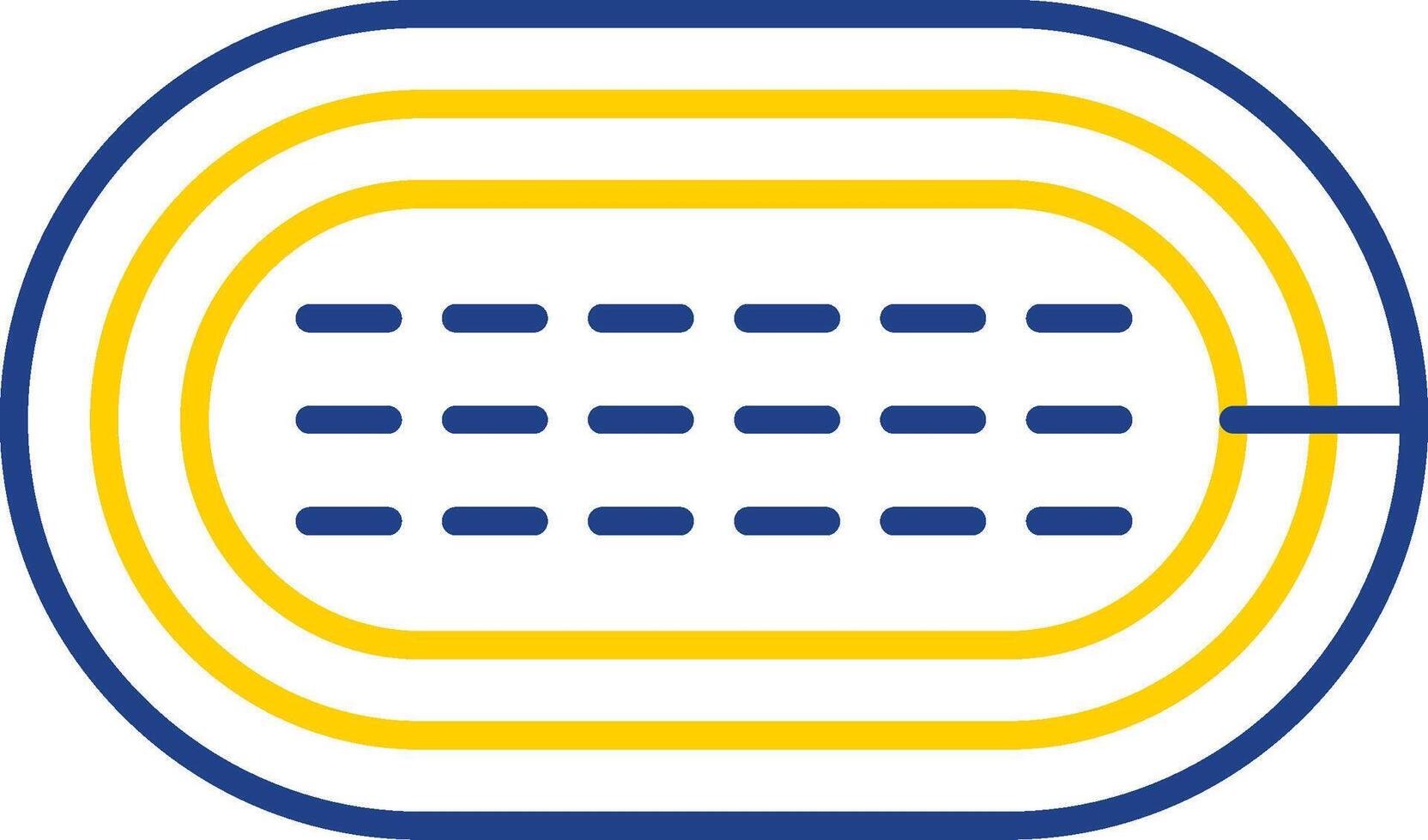 Running Track Line Two Color Icon vector