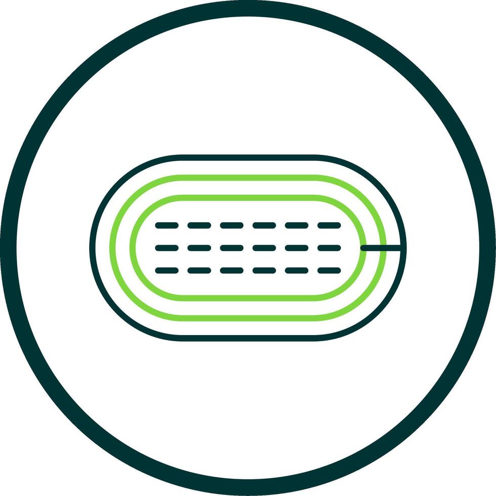 Running Track Line Circle Icon vector