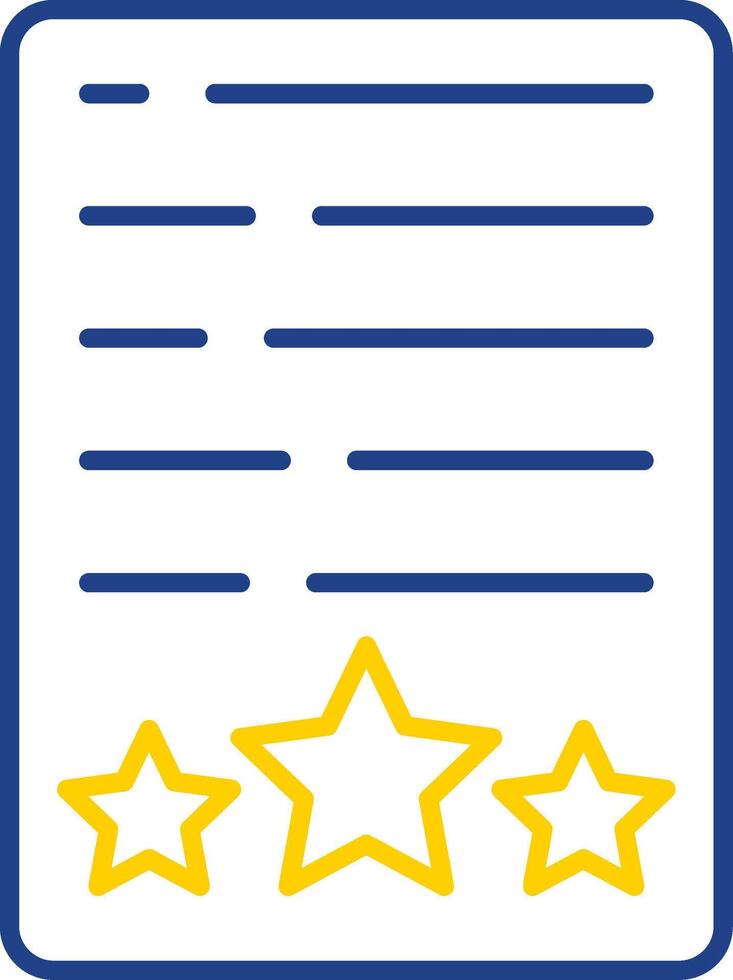 Assessment Line Two Color Icon vector