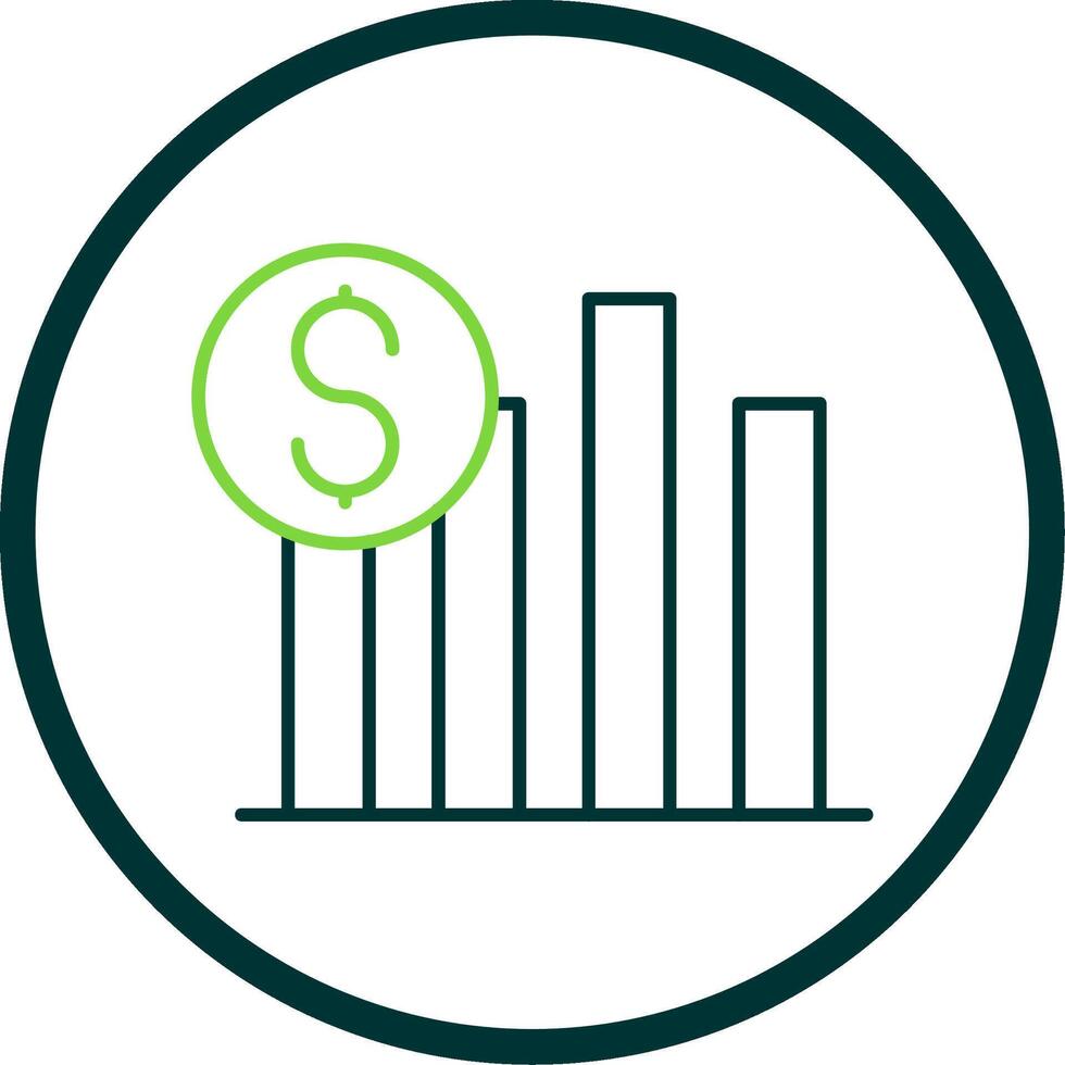 ventas línea circulo icono vector