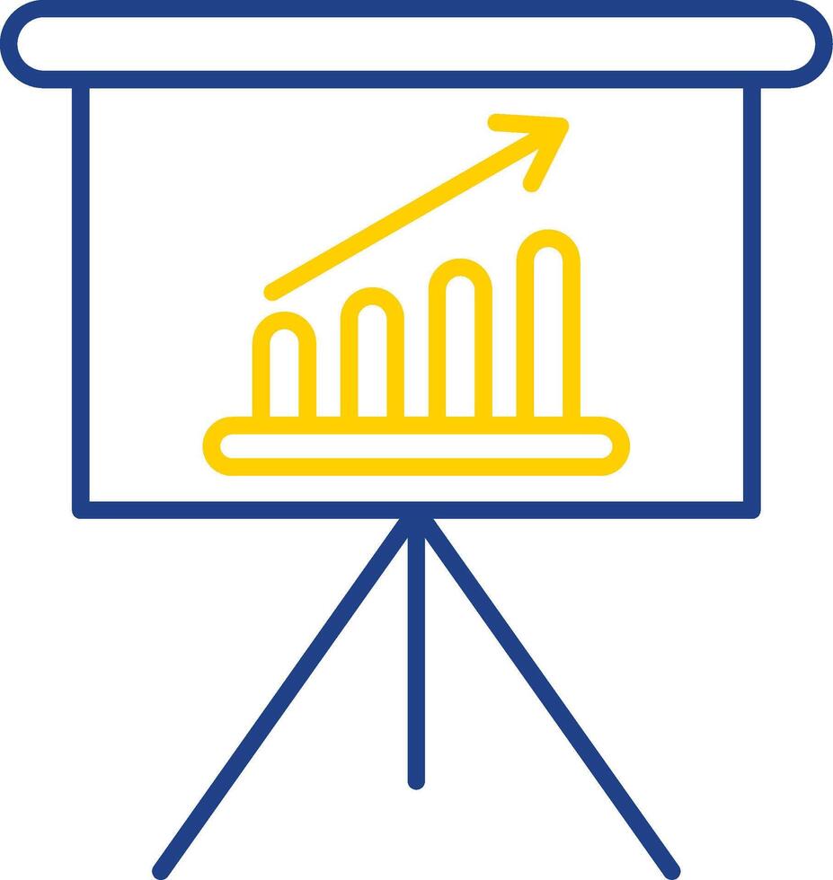 Presentation Line Two Color Icon vector