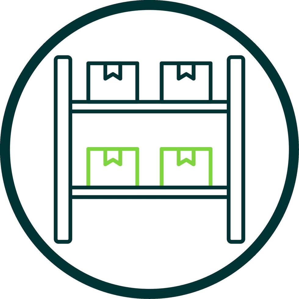 Boxes Line Circle Icon vector
