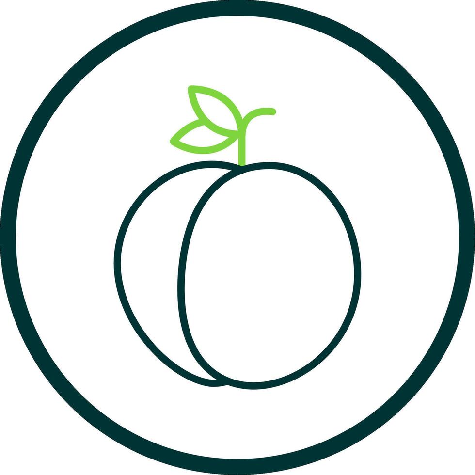 Peach Line Circle Icon vector