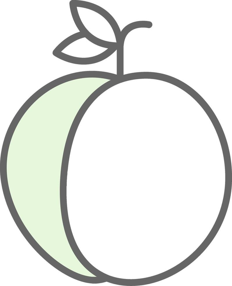 Peach Fillay Icon vector