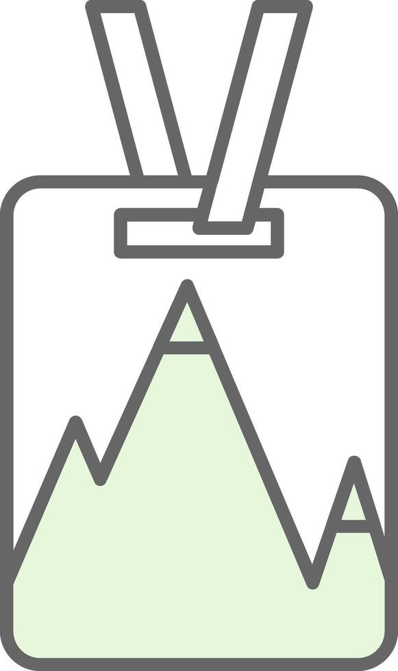 Ski Pass Fillay Icon vector