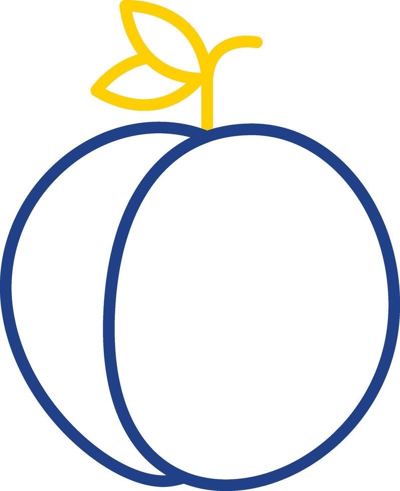 Peach Line Two Color Icon vector
