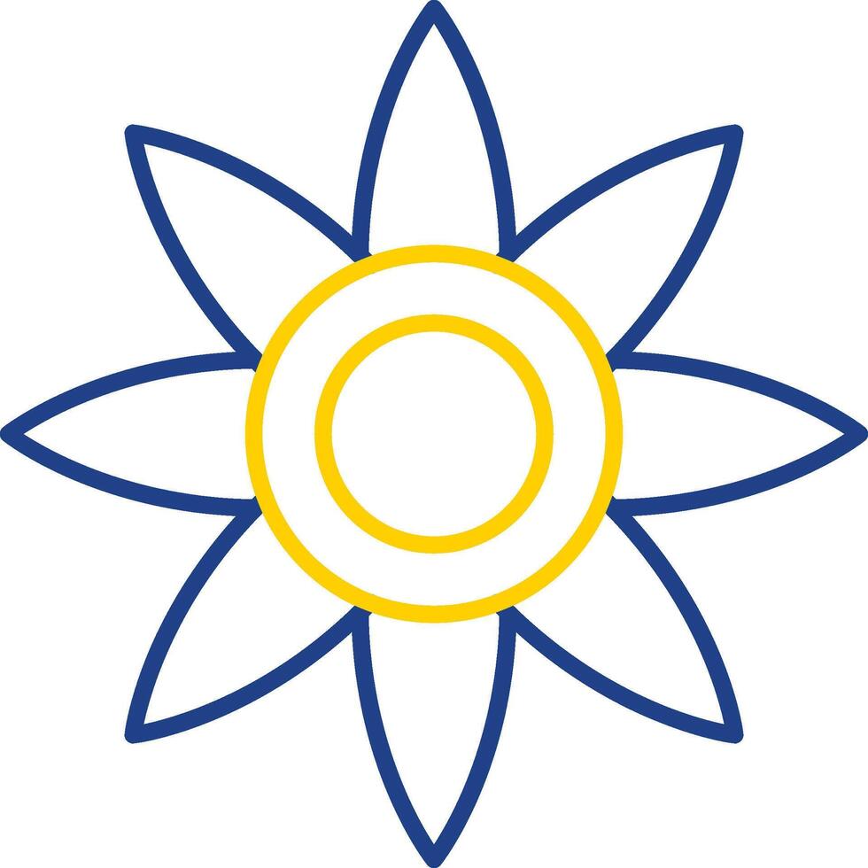 Poinsettia Line Two Color Icon vector