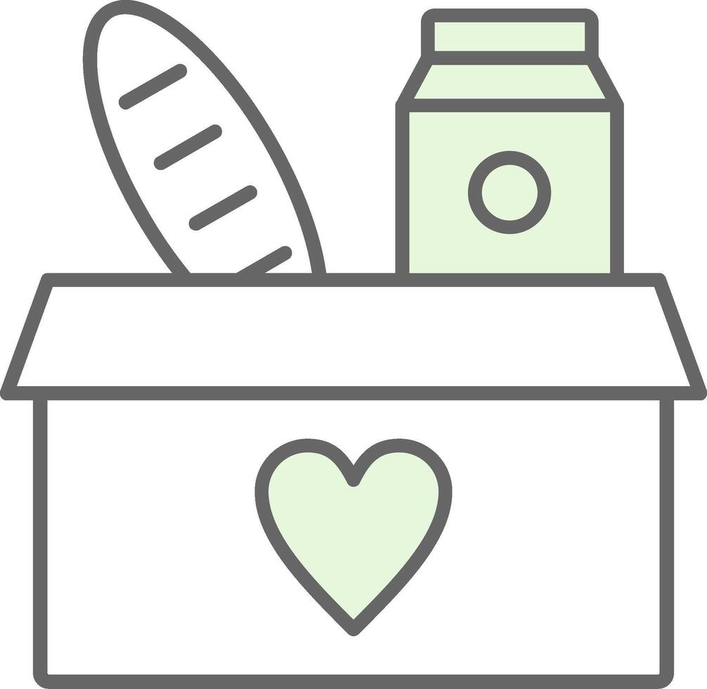 Food Donation Fillay Icon vector