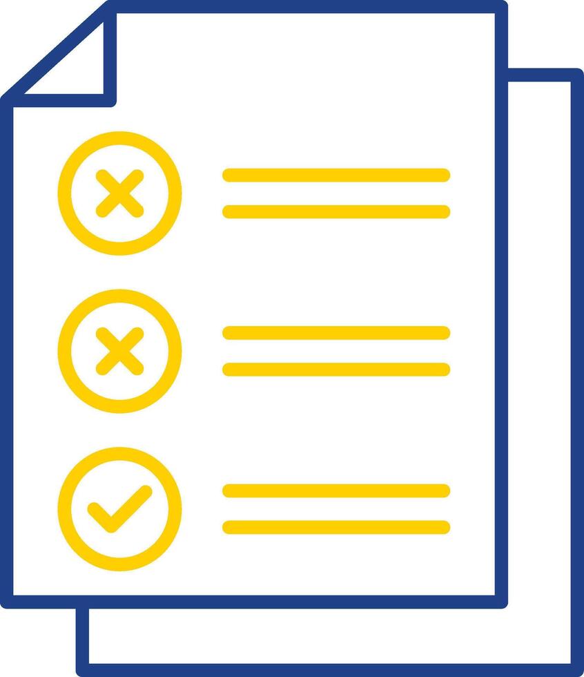 Check List Line Two Color Icon vector