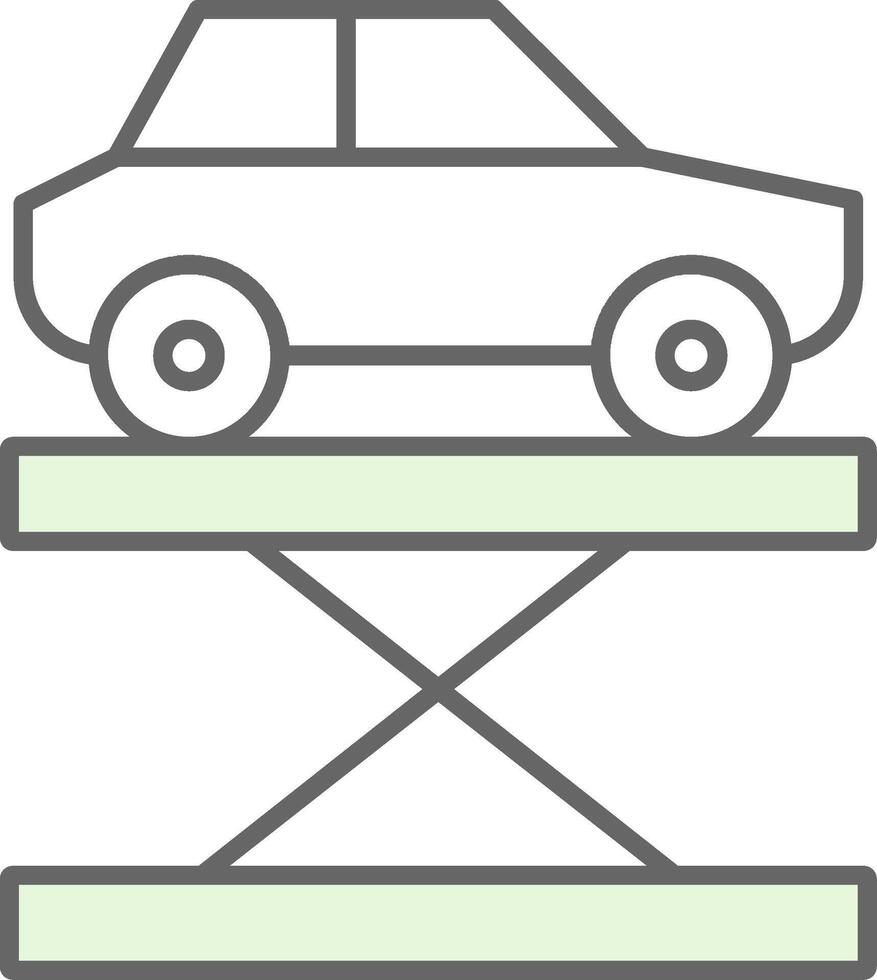 Car Lift Fillay Icon vector