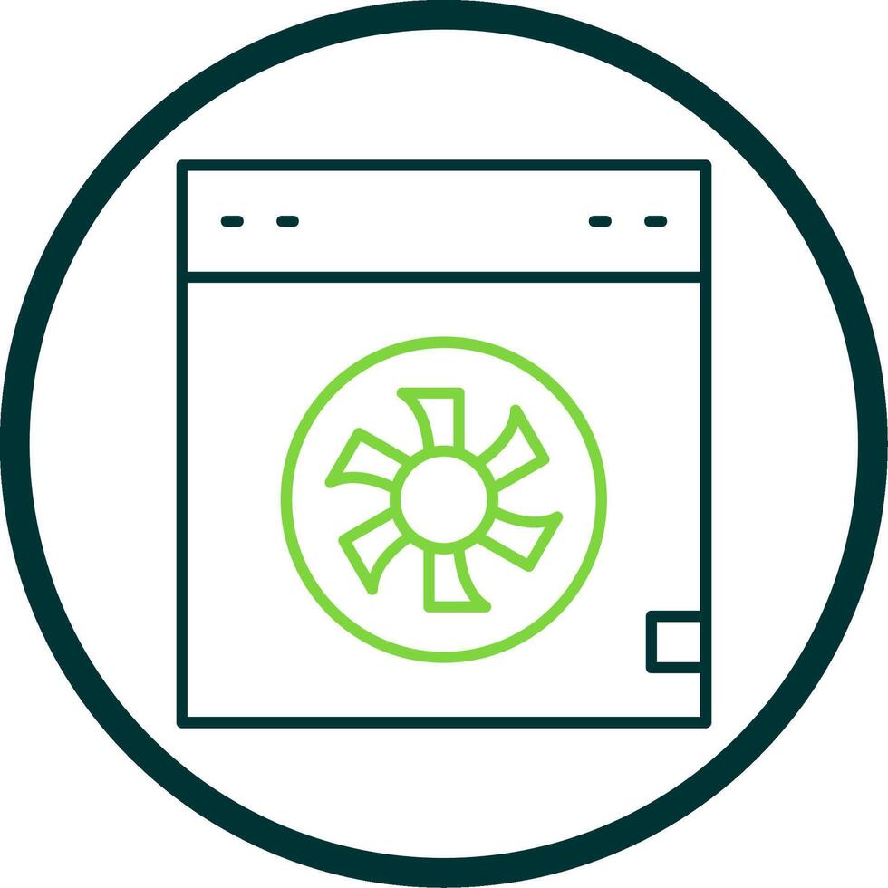 Cooler Line Circle Icon vector