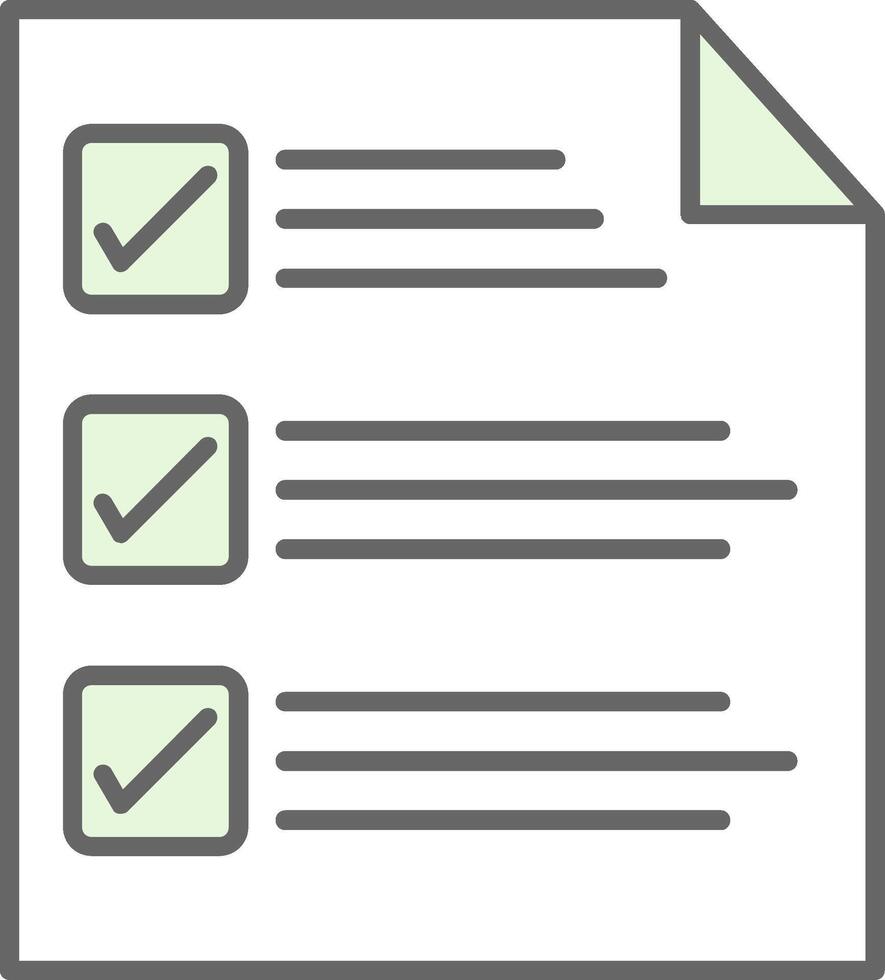lista de verificación relleno icono vector