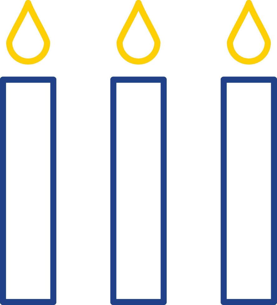 Candle Line Two Color Icon vector
