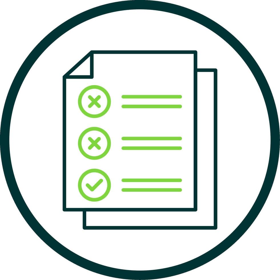 Check List Line Circle Icon vector