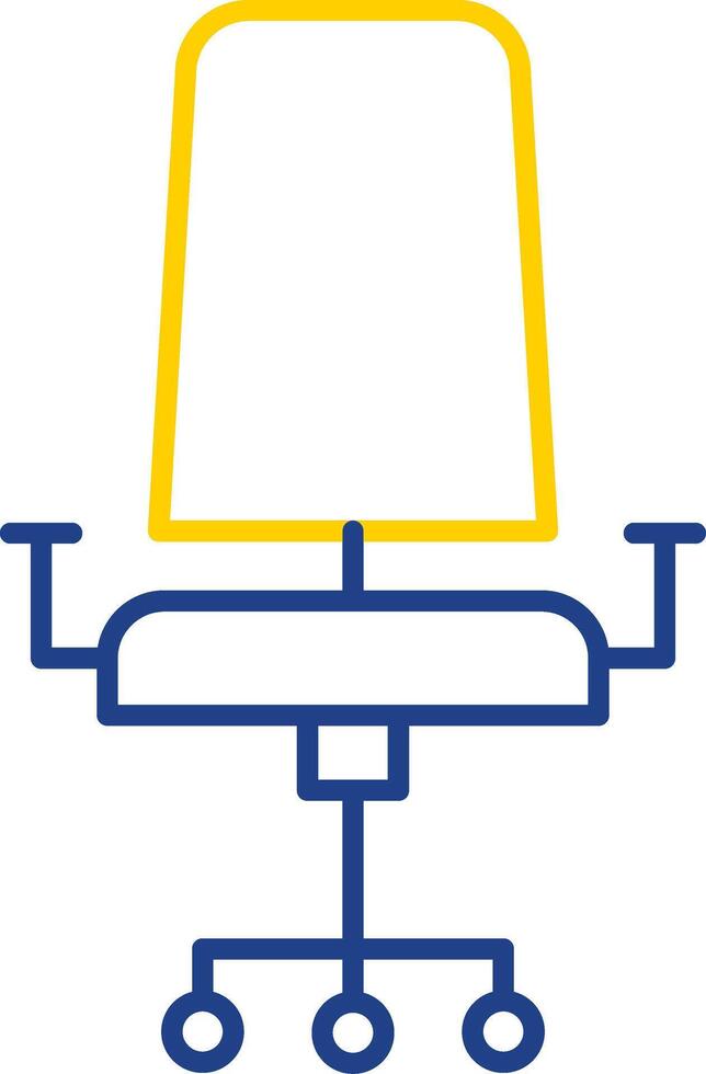 Chair Line Two Color Icon vector