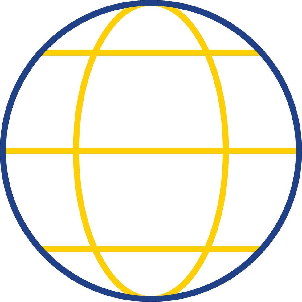 World Line Two Color Icon vector
