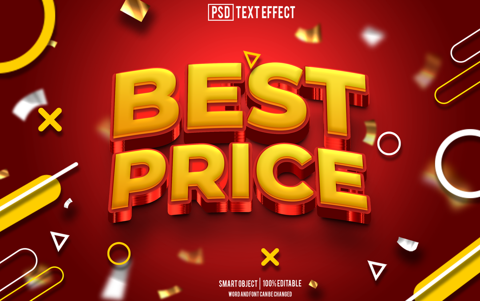 best price text effect, font editable, typography, 3d text. psd