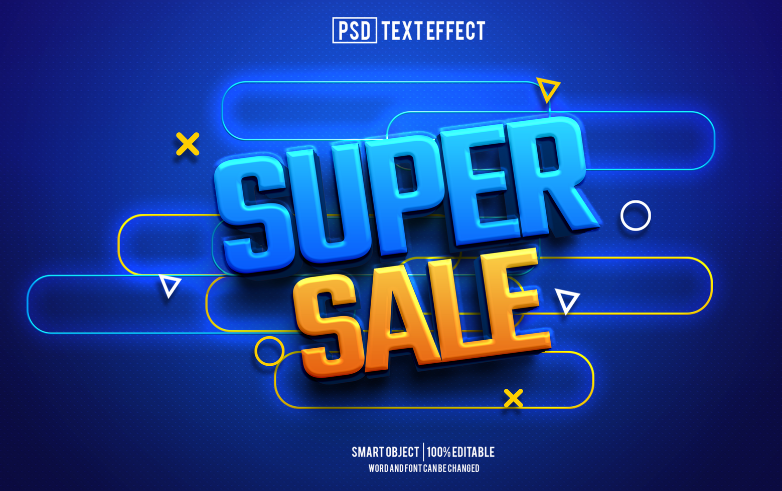 super försäljning text effekt, font redigerbar, typografi, 3d text. psd