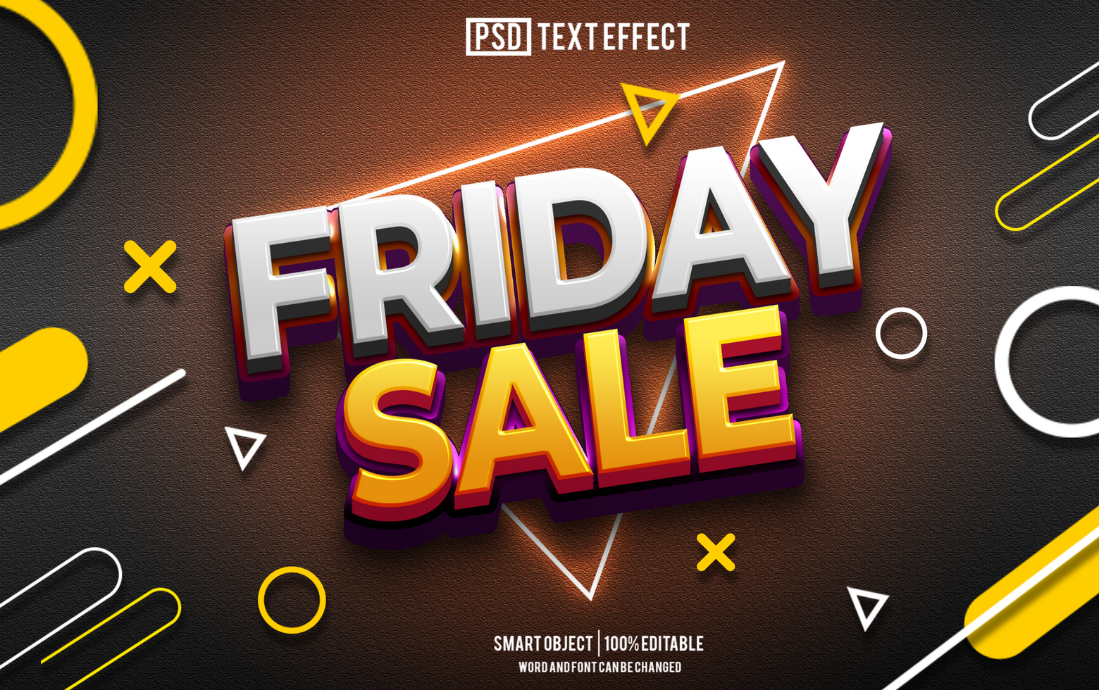 friday sale text effect, font editable, typography, 3d text. psd