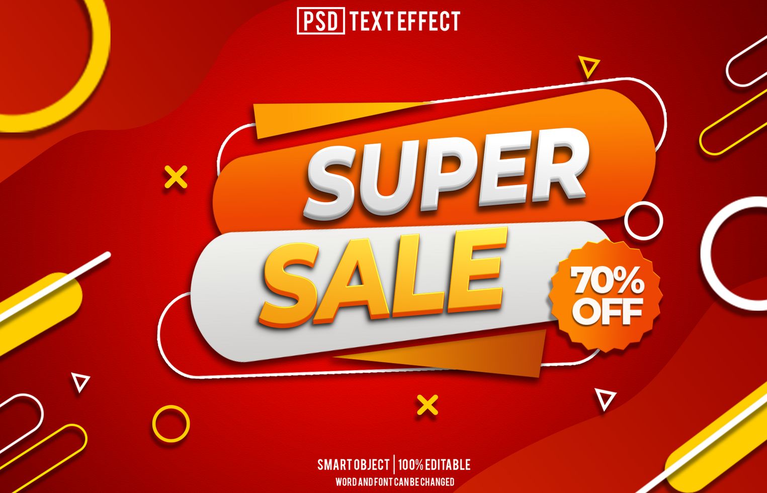 Super Verkauf Text Wirkung, Schriftart editierbar, Typografie, 3d Text psd