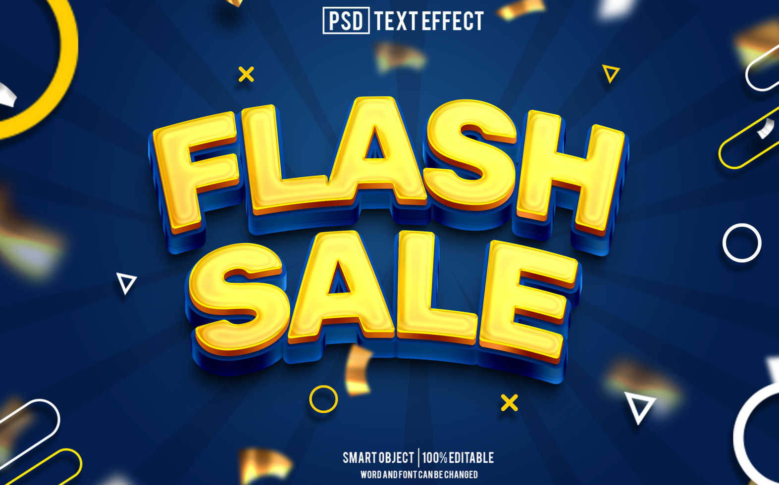 flash sale text effect, font editable, typography, 3d text. for background banner psd
