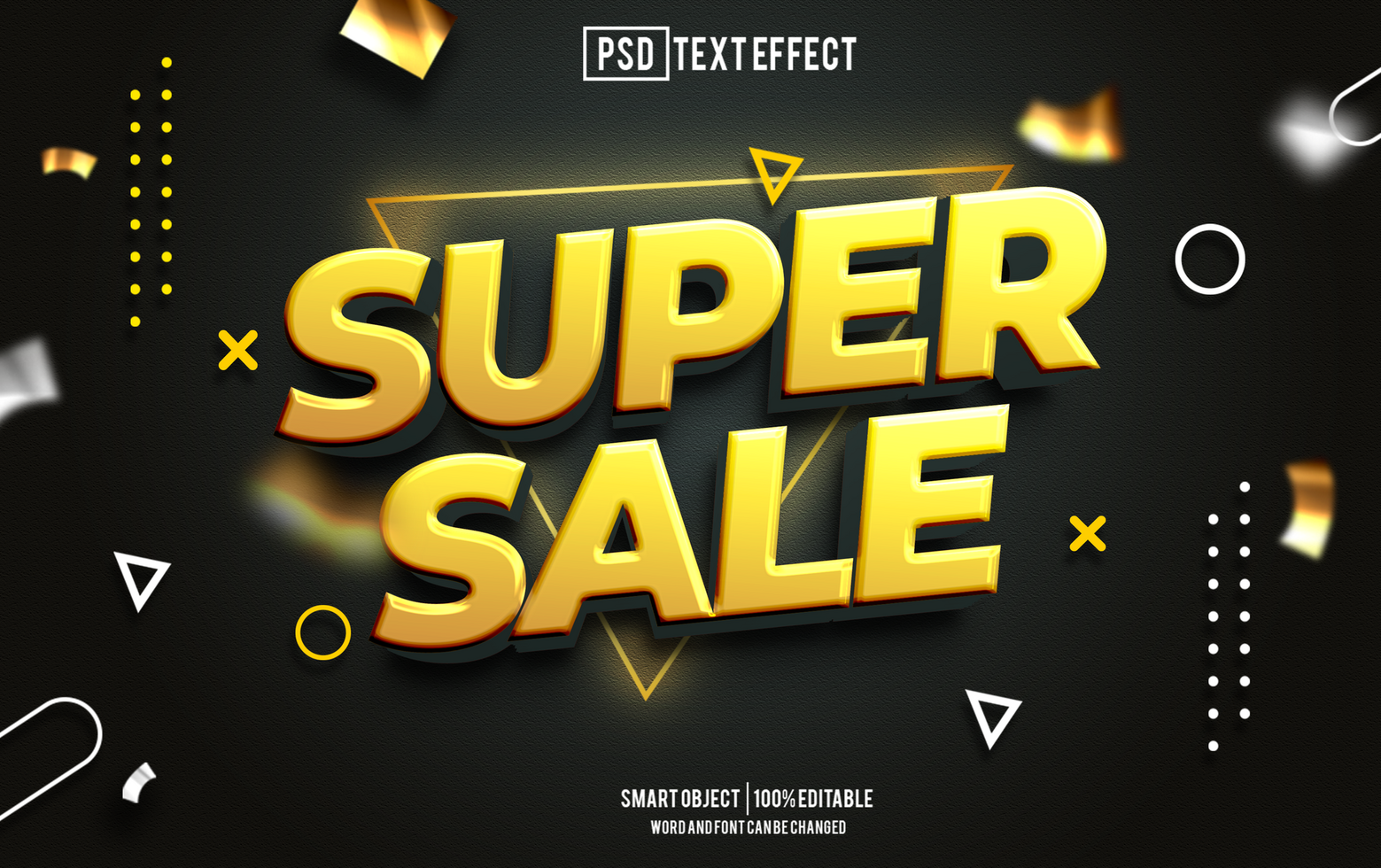 super sale text effect, font editable, typography, 3d text. for background banner psd