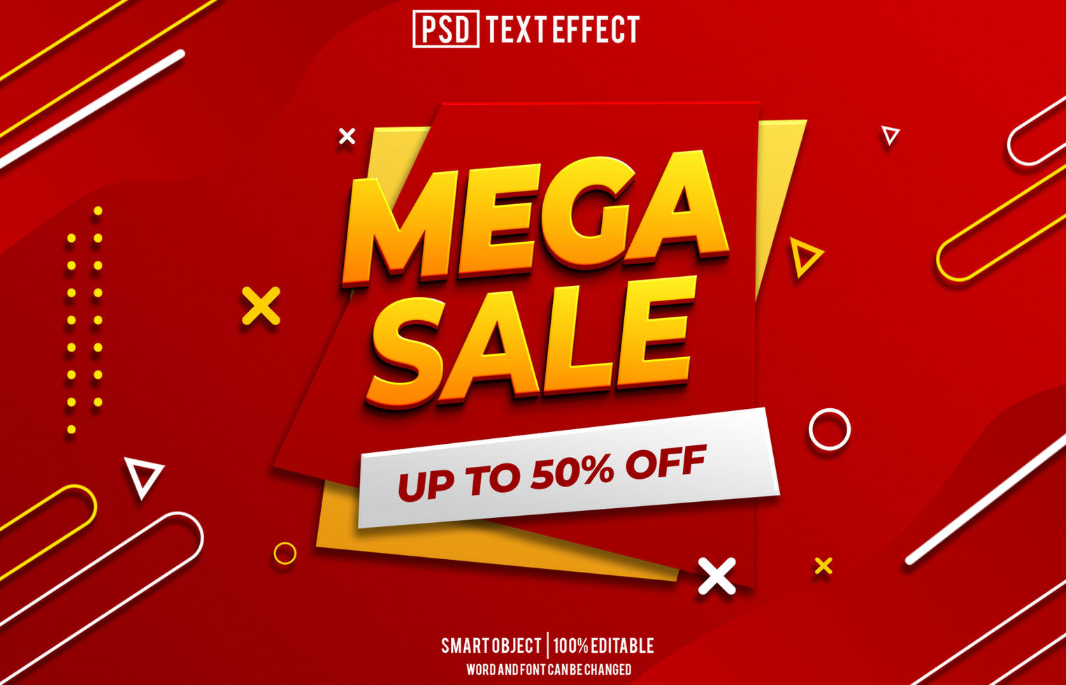 mega sale text effect, font editable, typography, 3d text, for background banner psd
