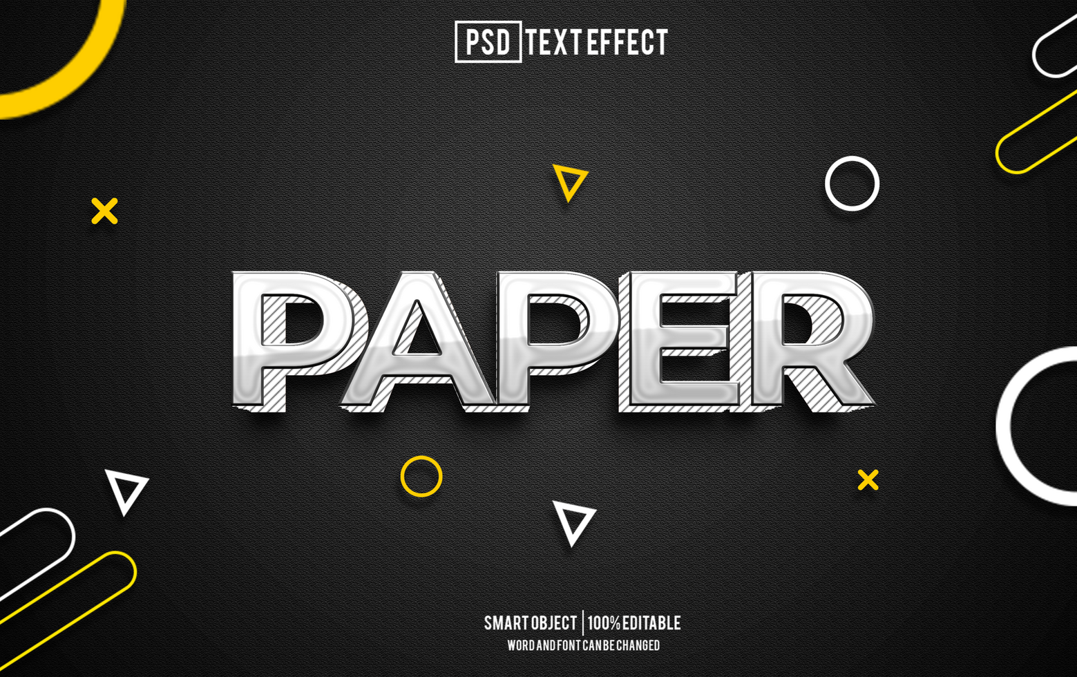 paper text effect, font editable, typography, 3d text psd
