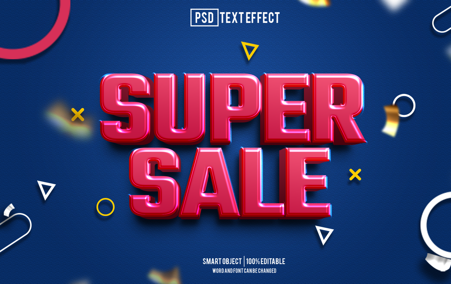 super sale text effect, font editable, typography, 3d text. for background banner psd