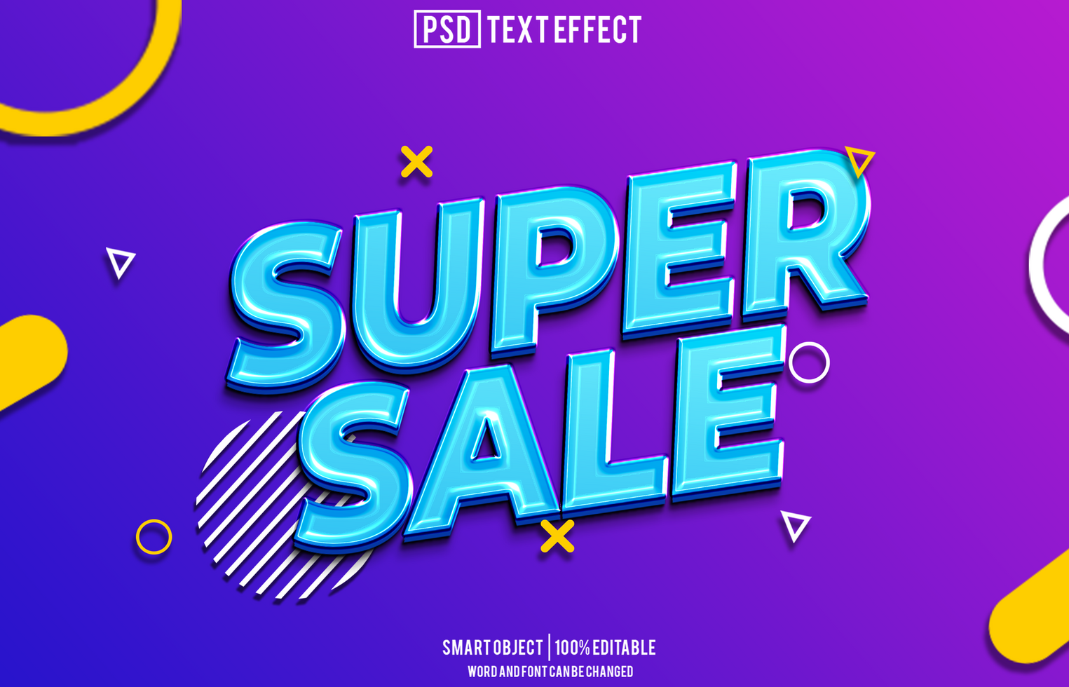 super sale text effect, font editable, typography, 3d text. for background banner psd