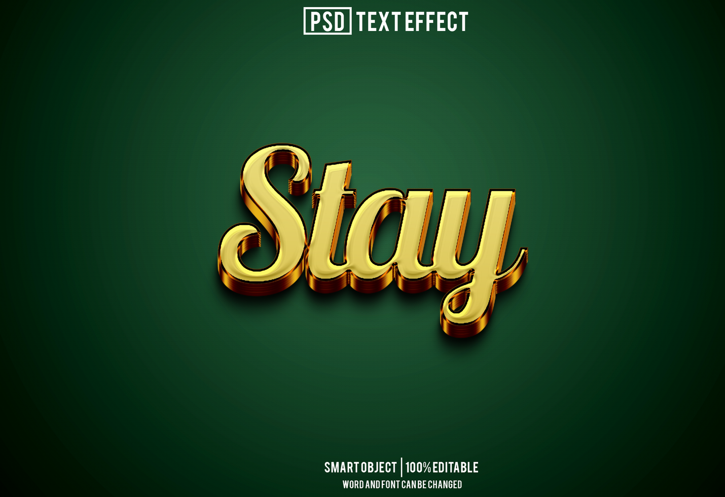 stay text effect, font editable, typography, 3d text. psd