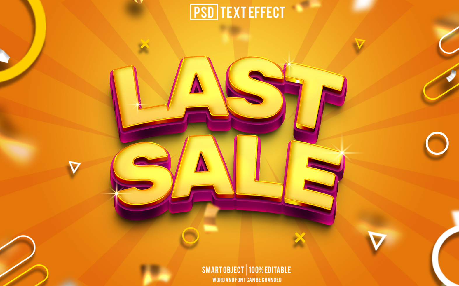 last sale text effect, font editable, typography, 3d text. for background banner psd