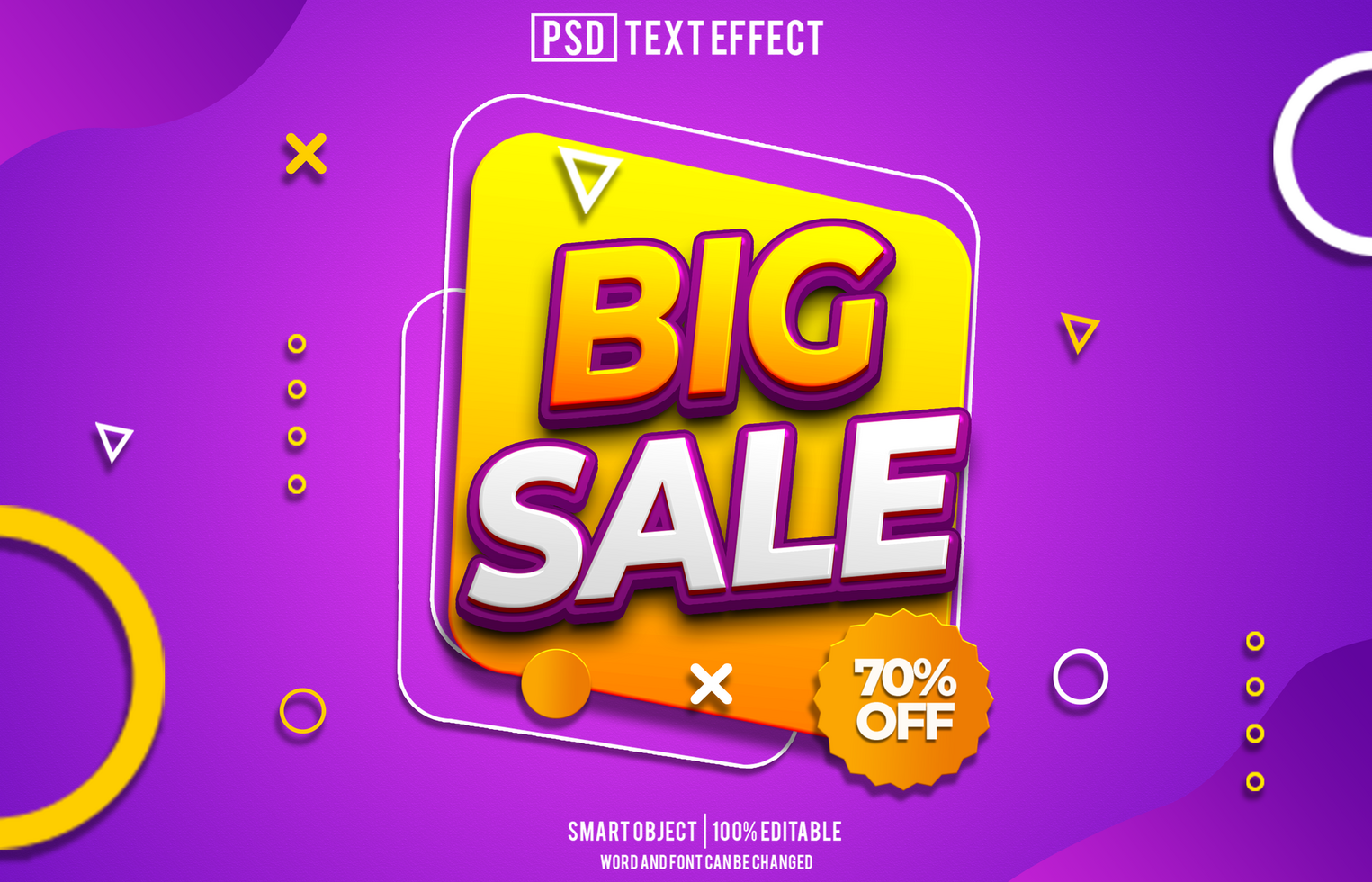 big sale text effect, font editable, typography, 3d text, for background banner psd
