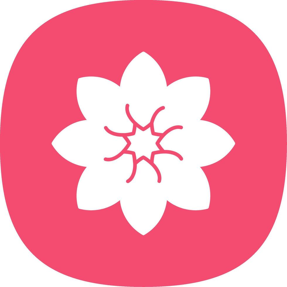 Amaryllis Glyph Curve Icon vector