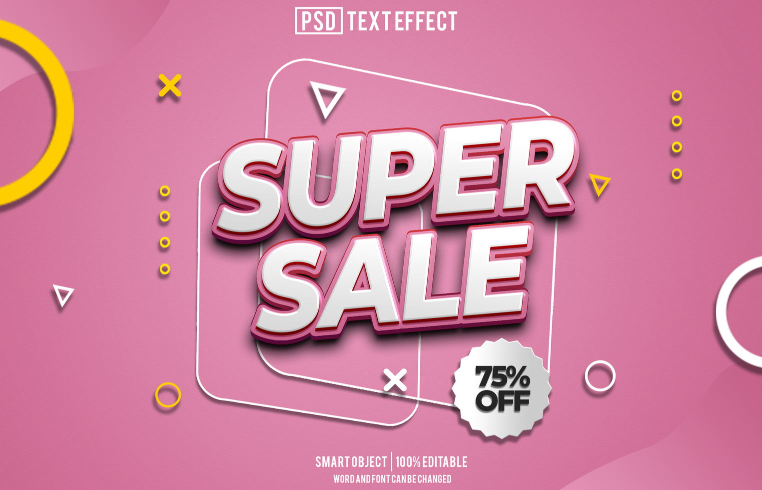 super sale text effect, font editable, typography, 3d text, for background banner psd