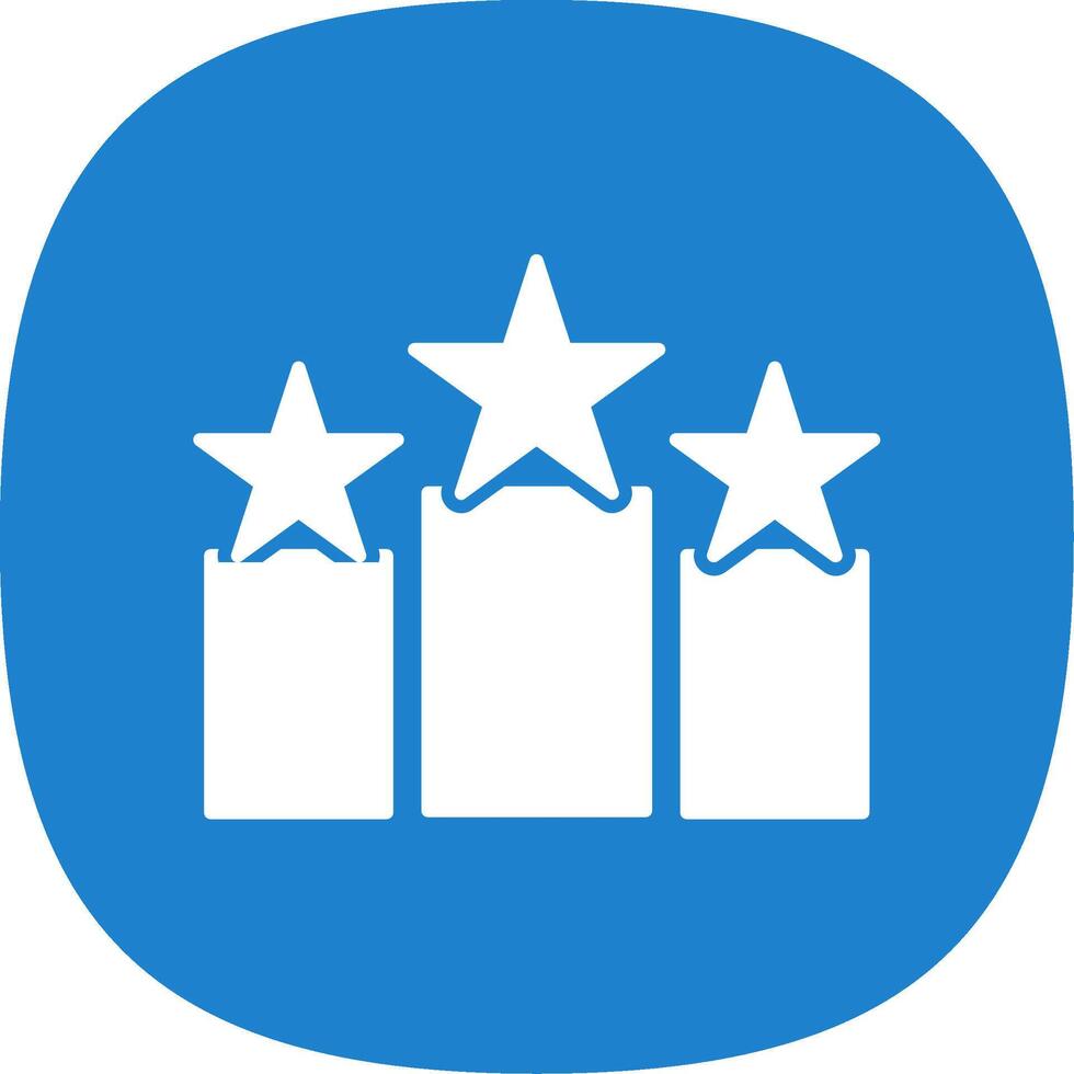 Rank Glyph Curve Icon vector
