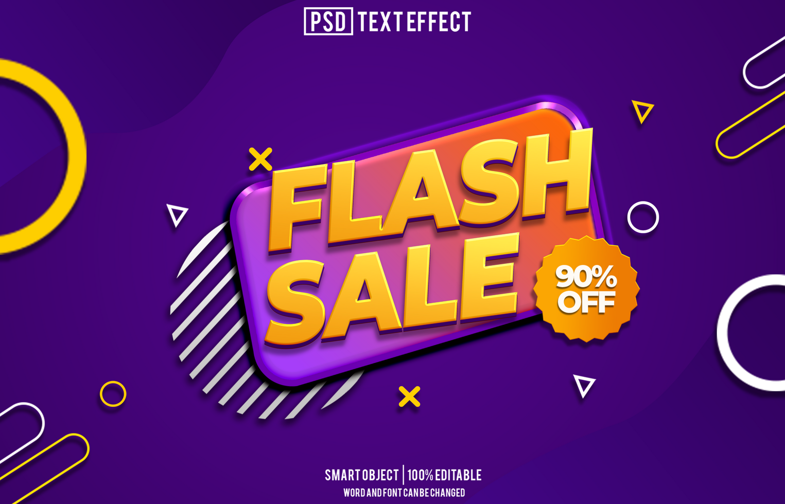 flash sale text effect, font editable, typography, 3d text, for background banner psd
