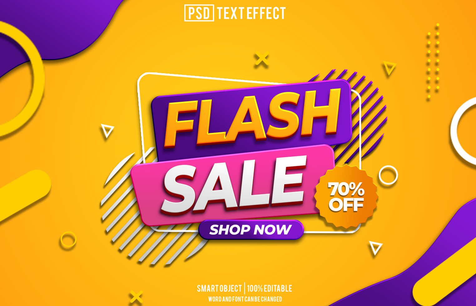 flash sale text effect, font editable, typography, 3d text, for background banner psd