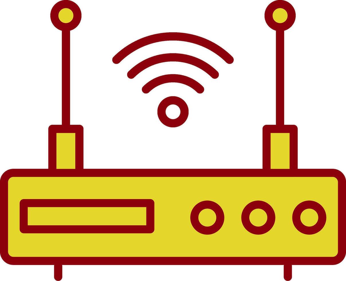 Modem Glyph Curve Icon vector