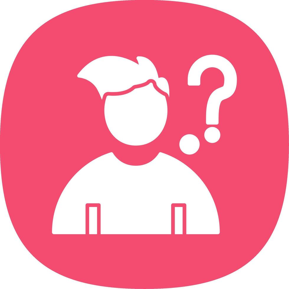 Question Glyph Curve Icon vector