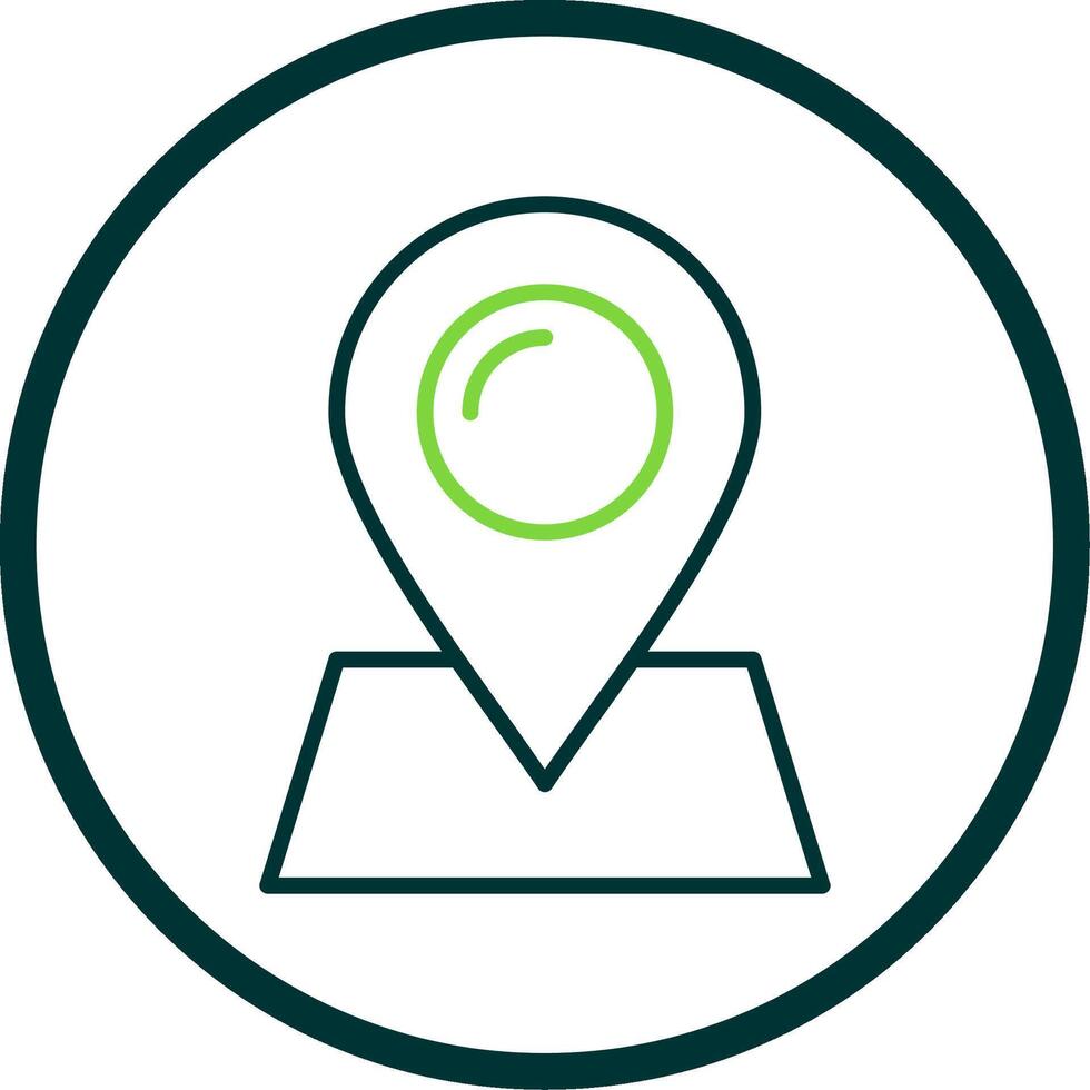 Location Line Circle Icon vector