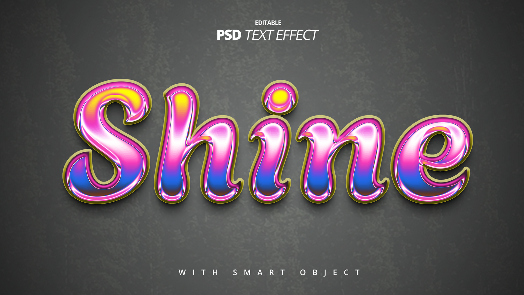 Hologram colorful shiny retro vintage futuristic 3d text effect design psd