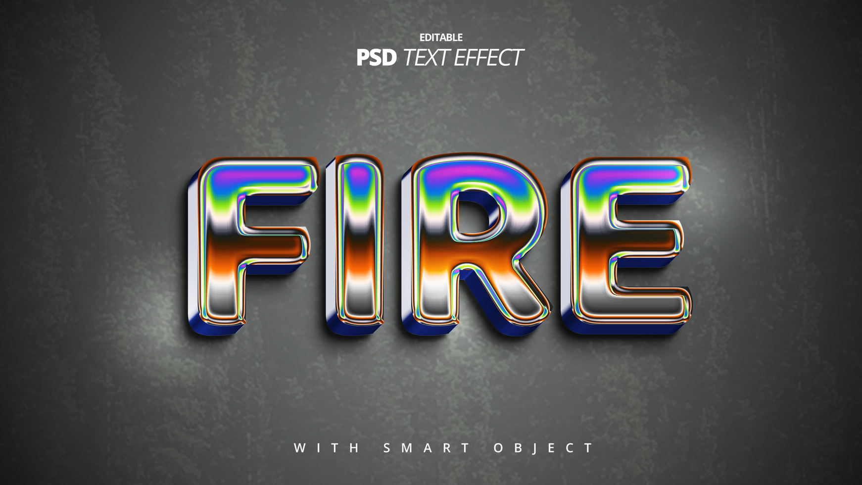 fire burn 3d text effect movie title design psd