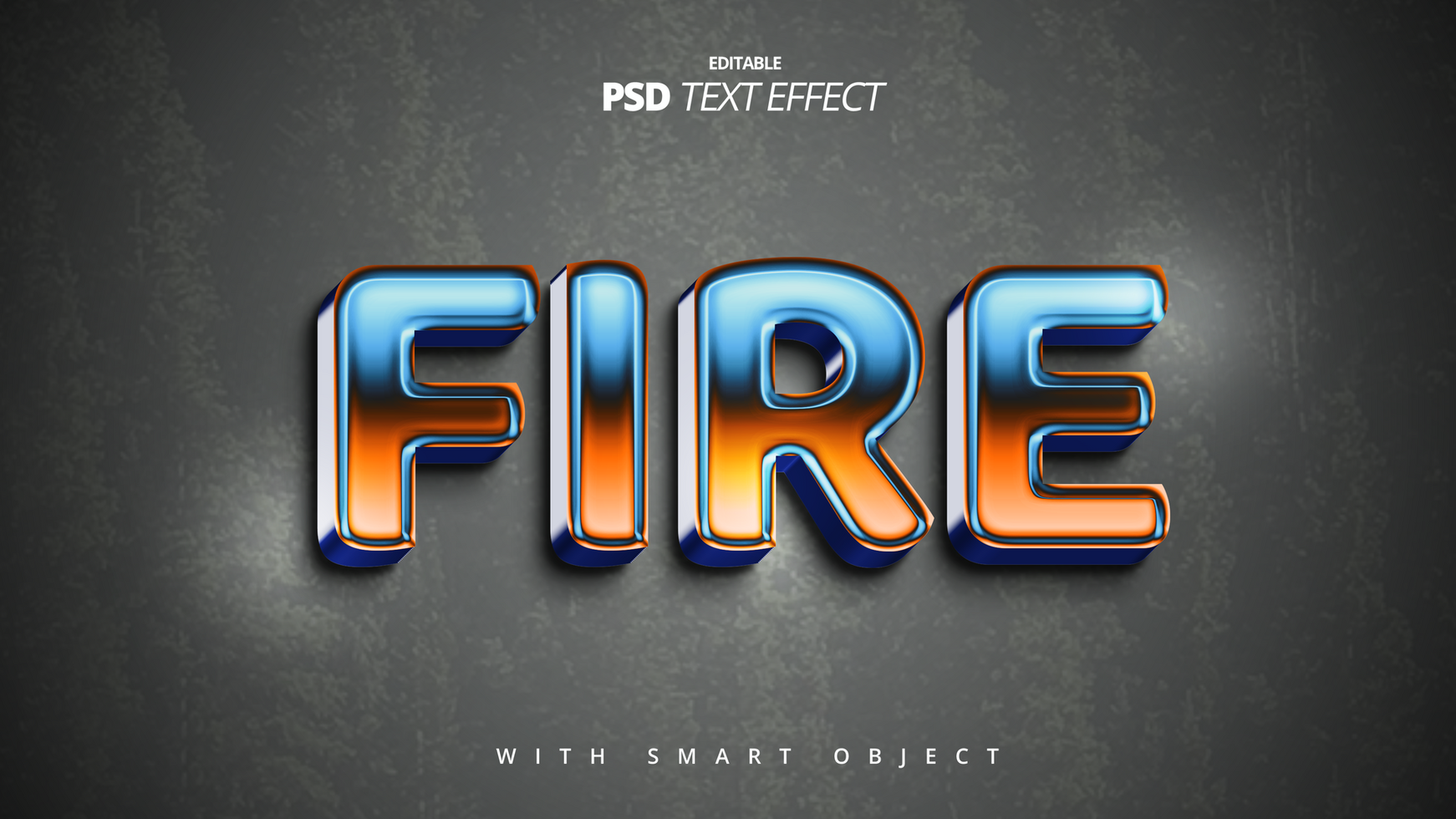 fire burn 3d text effect movie title design psd