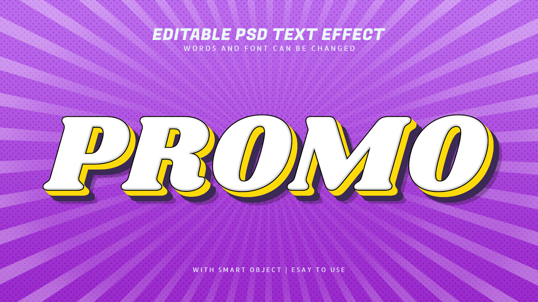 promo modern 3d stil text effekt redigerbar psd