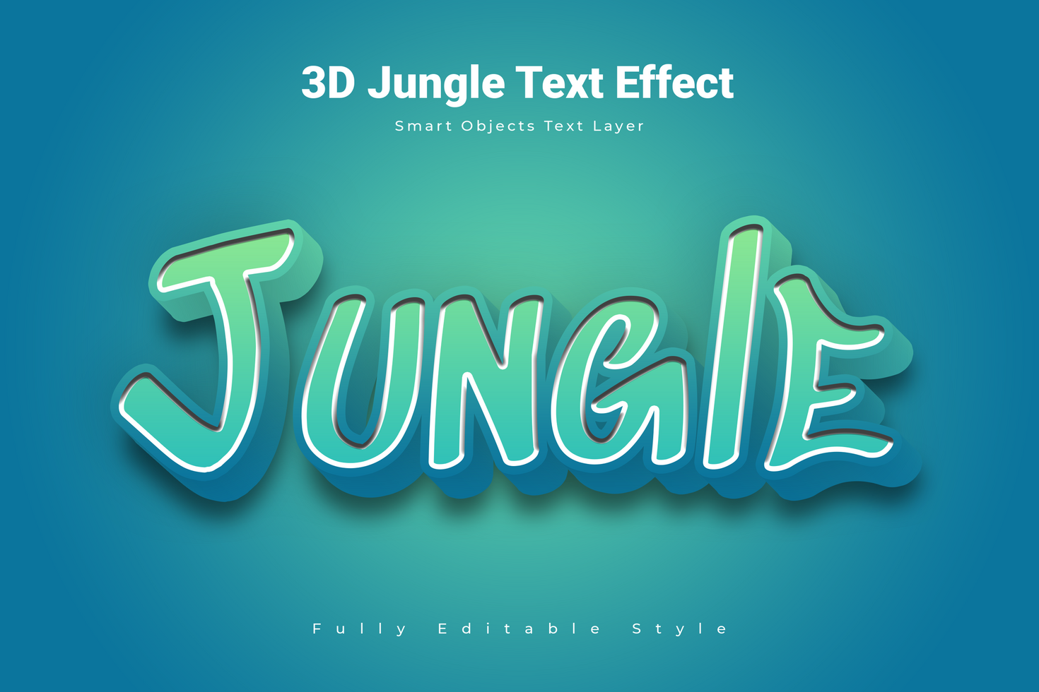 Jungle Text Style Effect Mockup psd