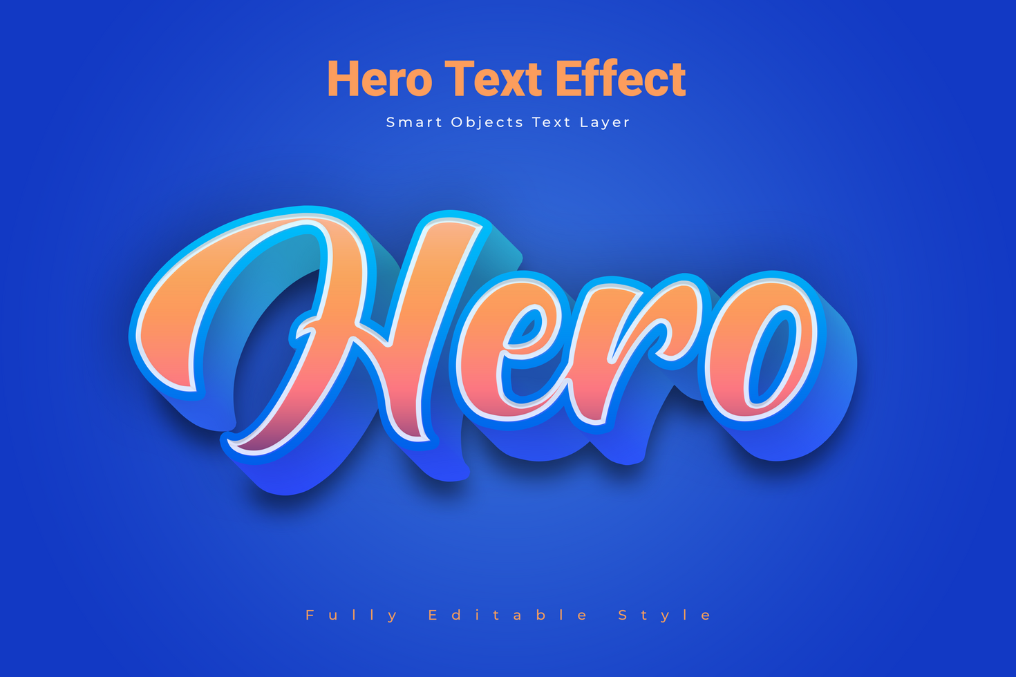 Hero Text Style Effect Mockup psd